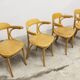 Set of 4 bistro armchairs with armrests from the 1960s.