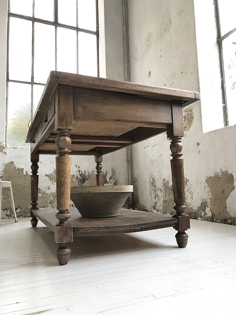 Artist studio oak draper table