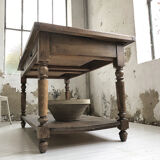 Artist studio oak draper table