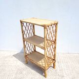 Vintage rattan shelf 1960