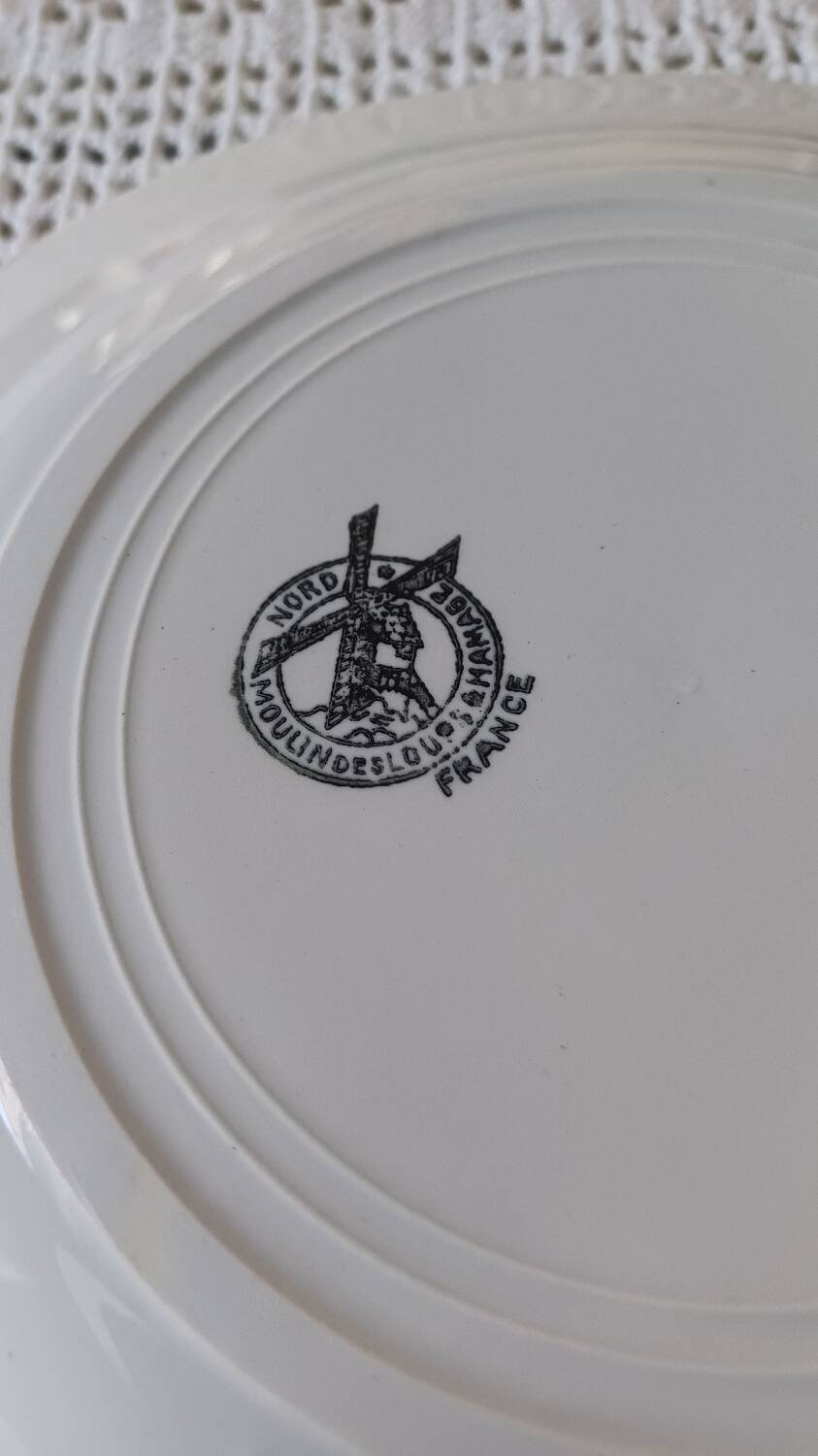Set of 4 ironstone flat plates