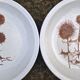 Lot de 2 assiettes creuses Sarreguemines "Chardons"