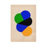 Collage on paper - abstract painting signed Eawy