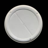 Vintage round white plastic mirror