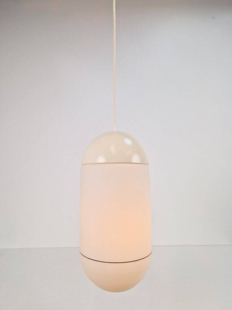 Vintage Pill Pendant Lamp in Milk Glass from Peill & Putzler, Germany, 1960s