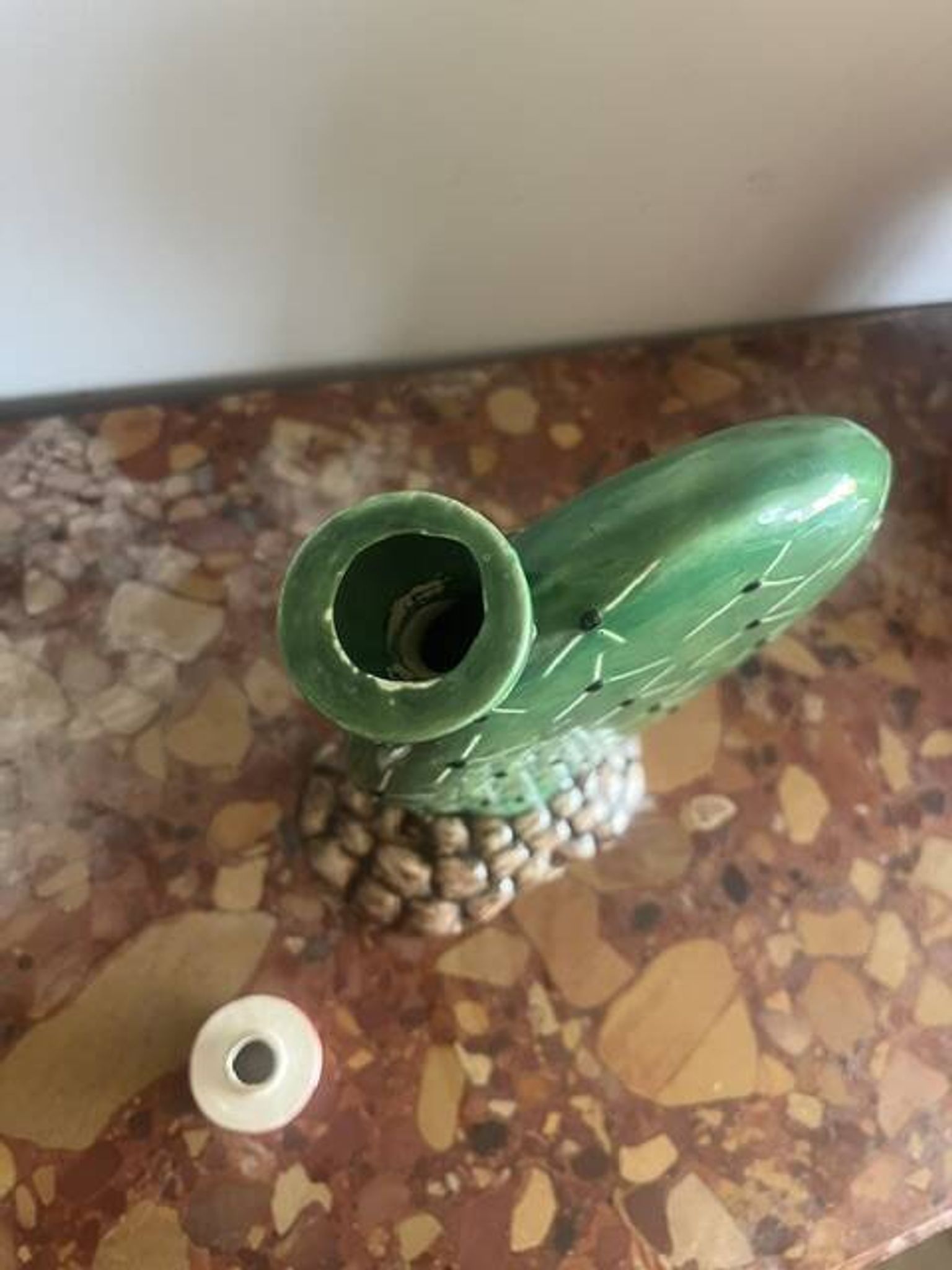 Superb Vintage Sicilian Ceramic Cactus Carafe