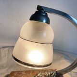 Art deco night light with marble base
