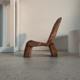 Armchair made of recycled solid teak
