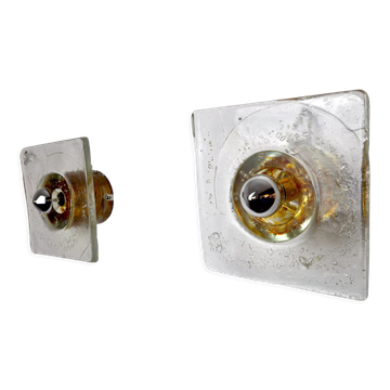 Pair of Albano Poli wall lamps for Poliarte, Italy, 1970
