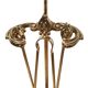 Superb solid bronze fireplace servant 3 accessories pliers, shovel, broom