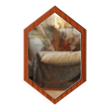 Teak diamond mirror - Scandinavian
