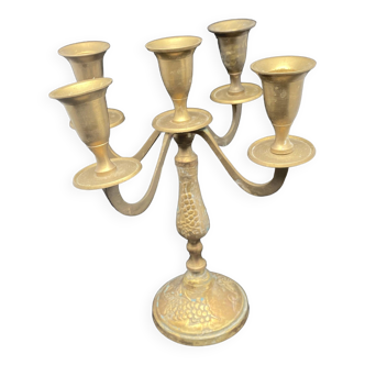 Candlestick with 5 branches with vine motifs