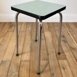 Green stool in formica 70s