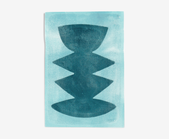 Peinture 30x40cm • illustration abstraite m430 • signée eawy