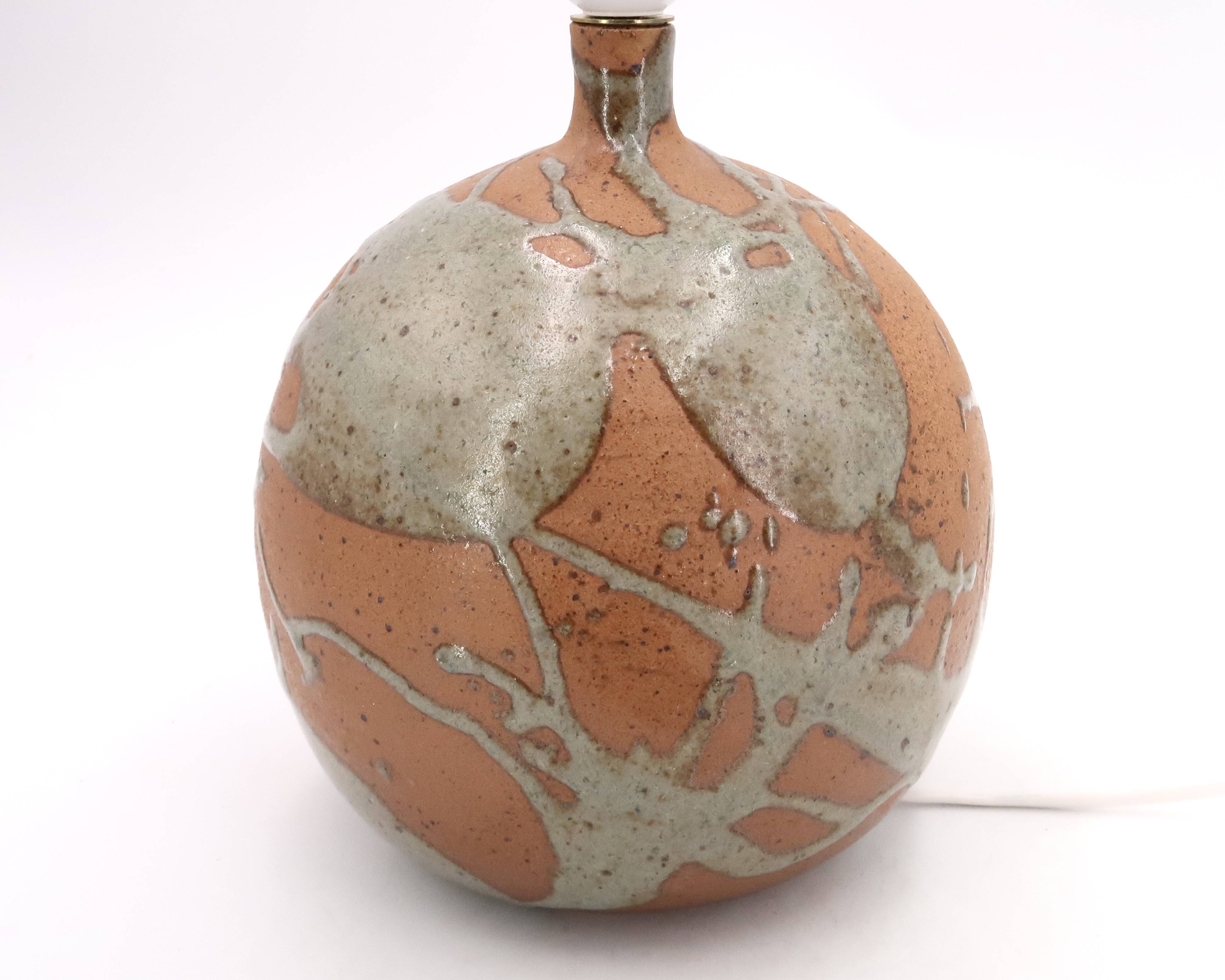 Ceramic lamp by Roland Zobel, Les Cyclades, 1970s