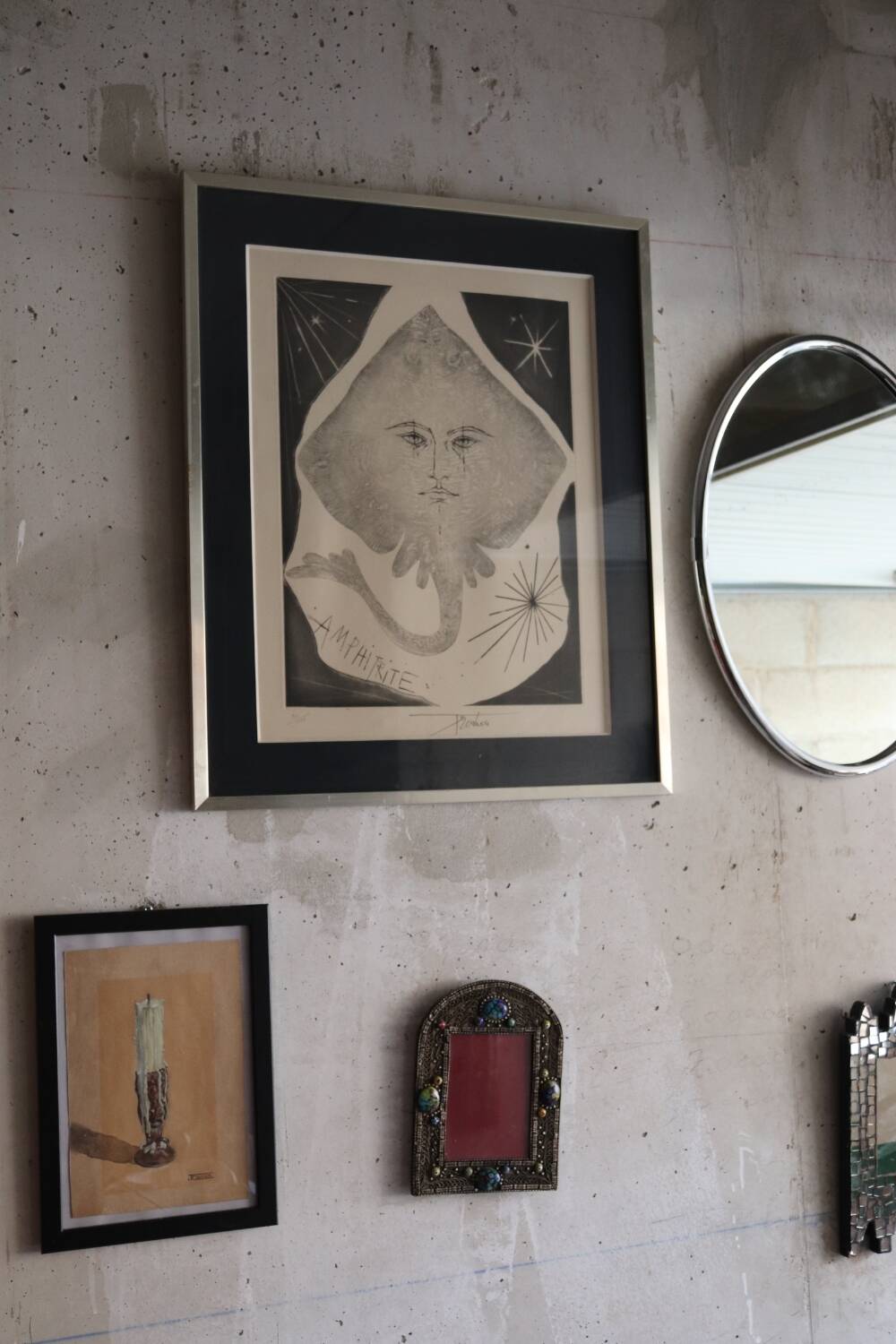 Painting “Amphitrite” Lithograph Pierre Yves Trémois vintage