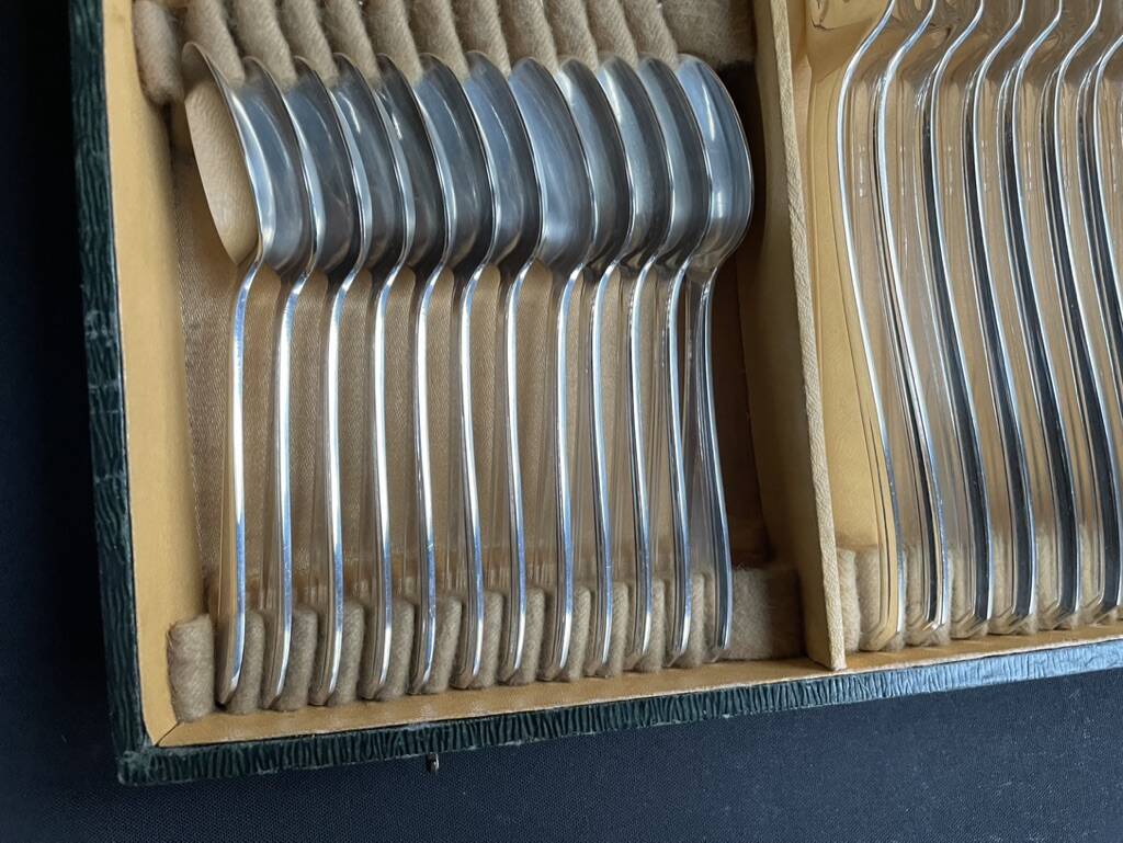 Cutlery set 37 pieces – Alfénide for Christofle América model - Luc Lanel