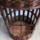 Bottle and glass door wicker basket
