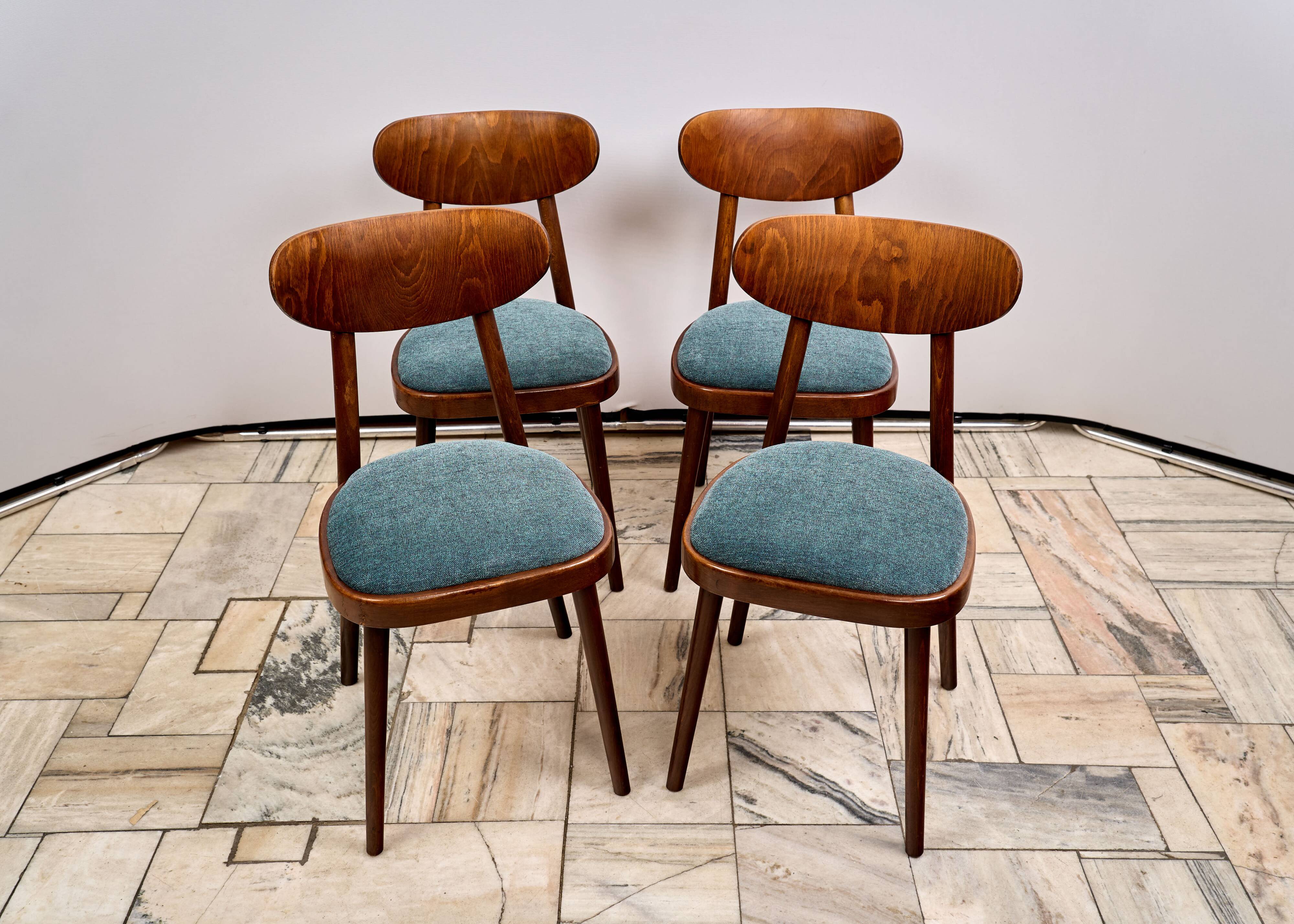 Set of 4 Dining Chairs, TON, 1960s, Czechoslovakia
