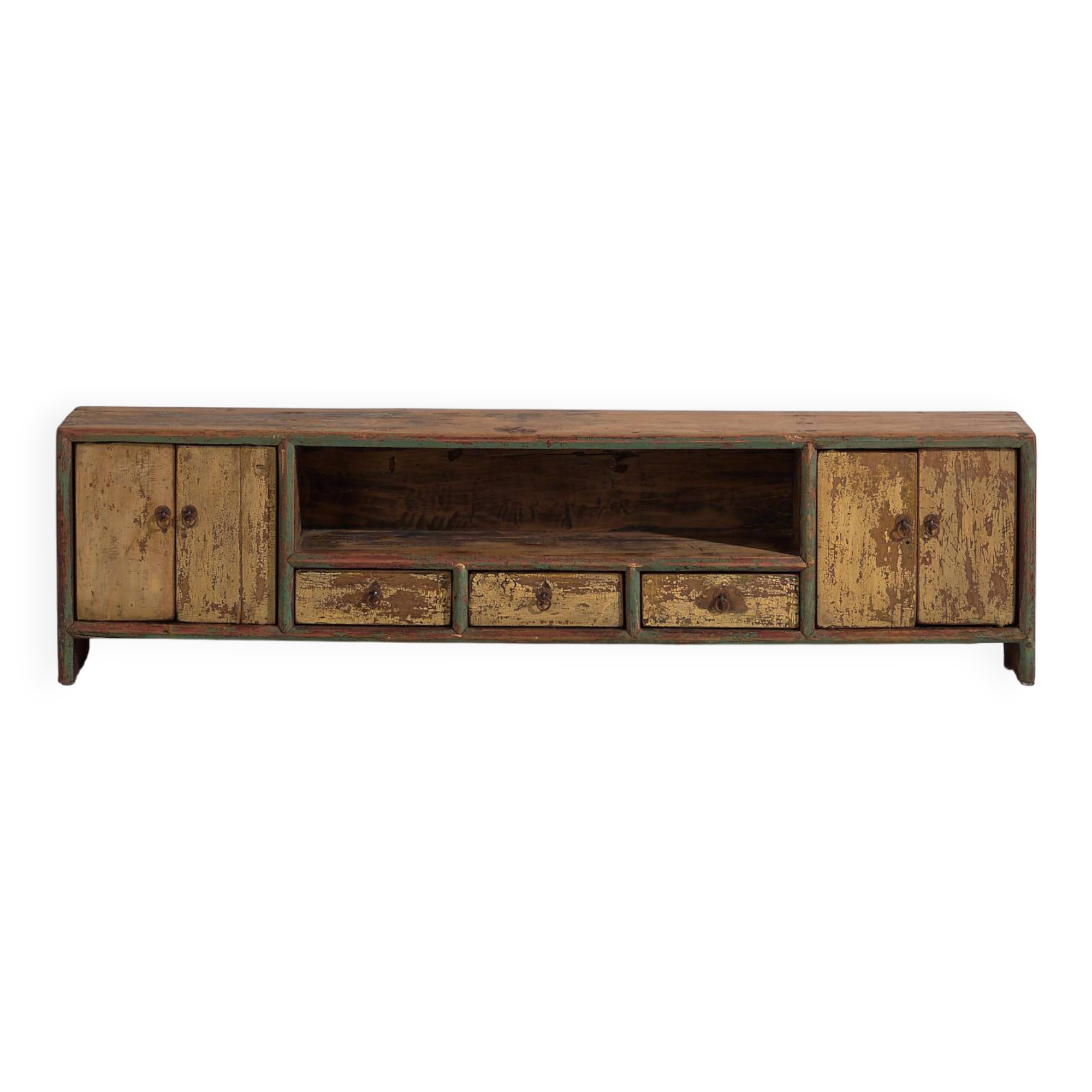 Antique wabi sabi style low cabinet (c.1900)