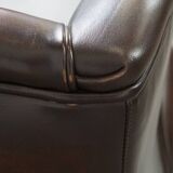 Very beautiful wing chair made of cowhide leather in English style