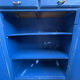 Commode bois peint bleu Majorelle