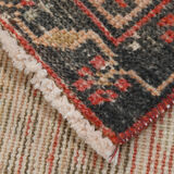 4x10 red & beige wool vintage rug 140x301cm