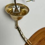 Bell-shaped reed suspension, in the style of Vivai Del Sud, Italy, 1960s.