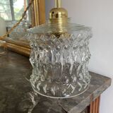 Suspension avec globe vintage en verre