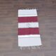 Tapis berbère marocain Fait main en coton bordeaux et gris