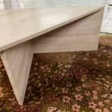Travertine coffee table