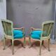 Paire de fauteuils style Louis XV