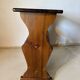 Turned wood magazine rack side table – vintage rustic style