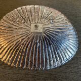 Silver metal basket ashtray