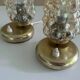 Pair Vintage  Lamps, Bedside, Bubble Glass