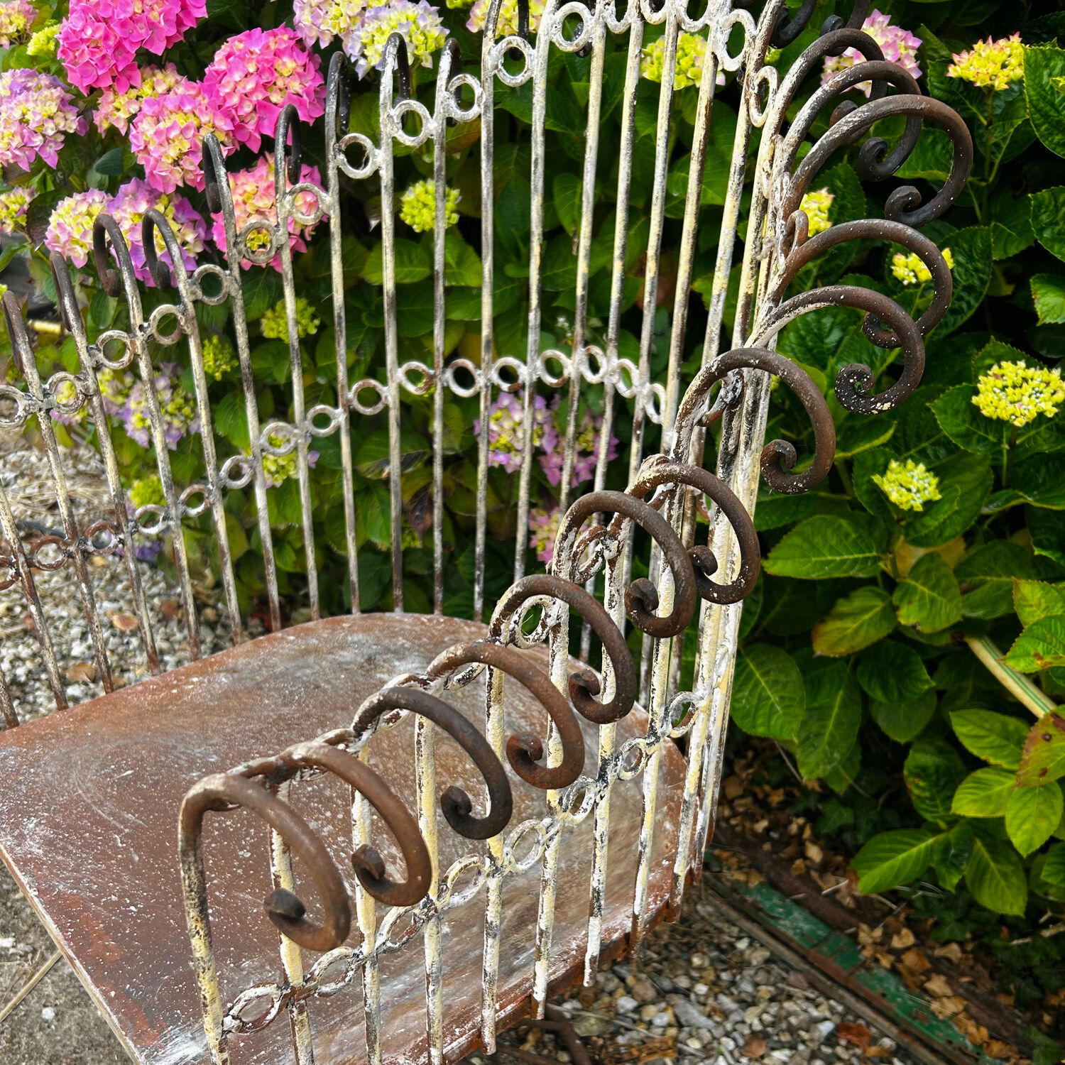Wrought iron armchair