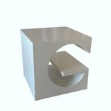 Table basse blanche Space Age, Italie années 1970