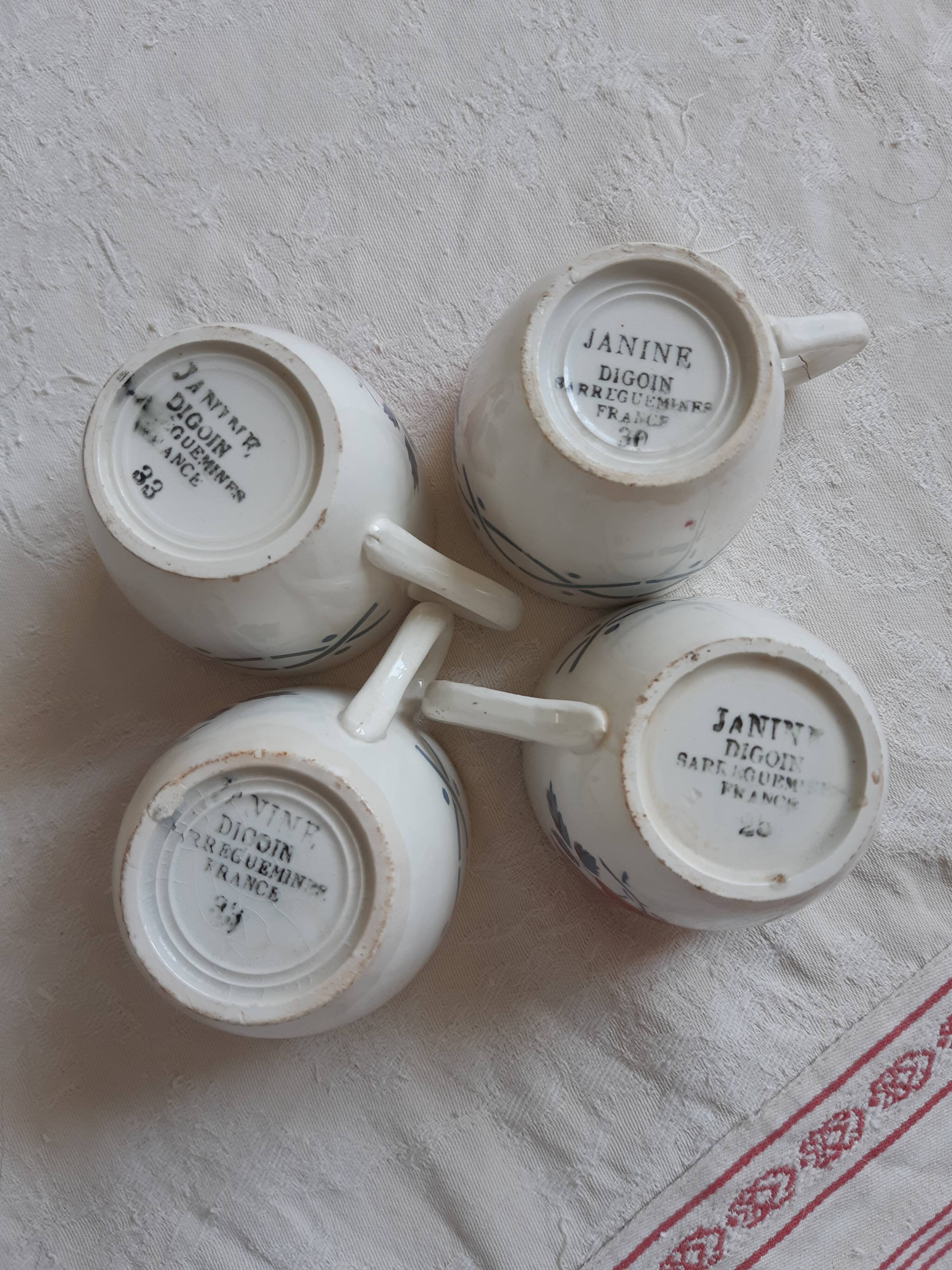 Tasses Digoin