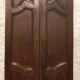 Pair of antique solid walnut doors from the 18th century.