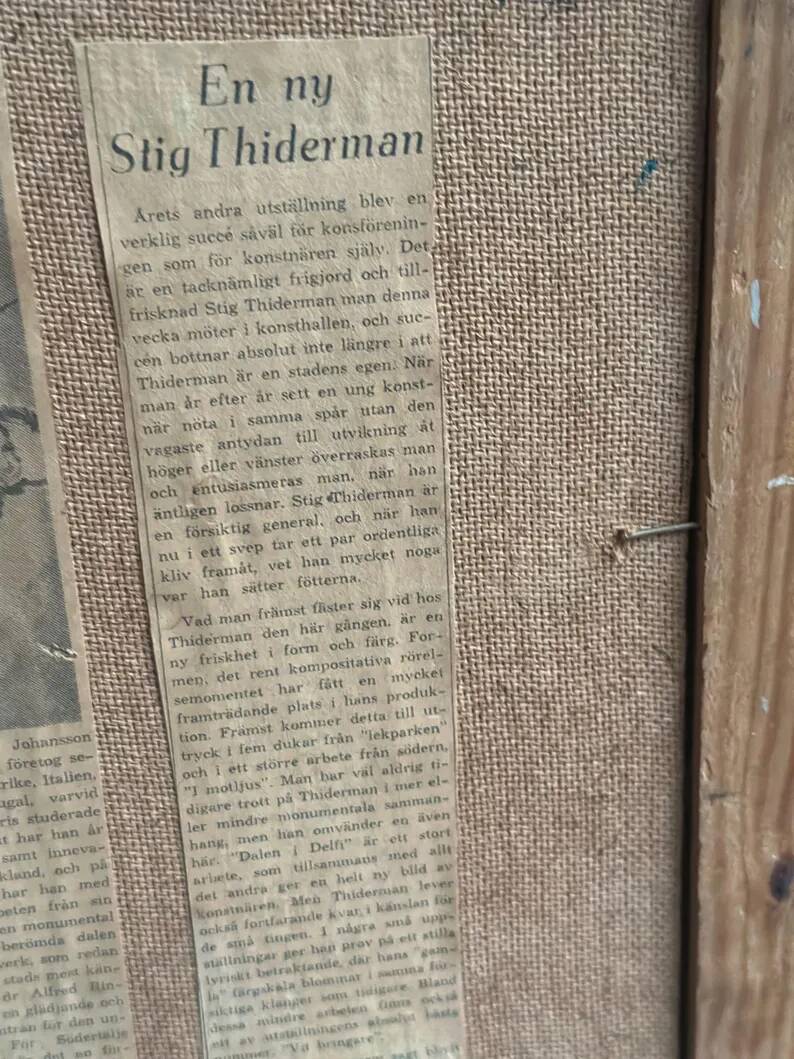 Original Swedish Oil on Panel - 'Still Life with Jugs and Fruits' by Stig Thiderman - Signed - Vintage - Framed
