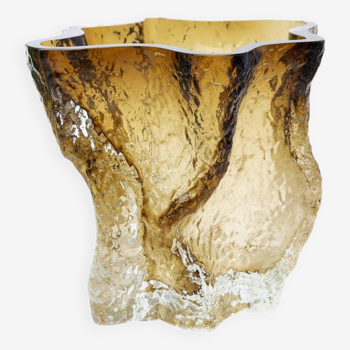 Ice-look glass vase by kai blomkist 1960 finland