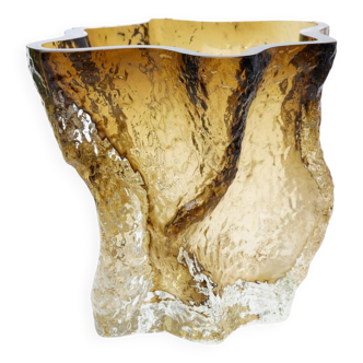 Vase verre aspect glace de kai blomkist 1960 finlande