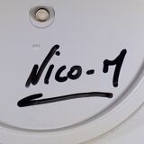 Unique turntable in epoxy resin of 27cm, Artisanal Creation of Nico-M