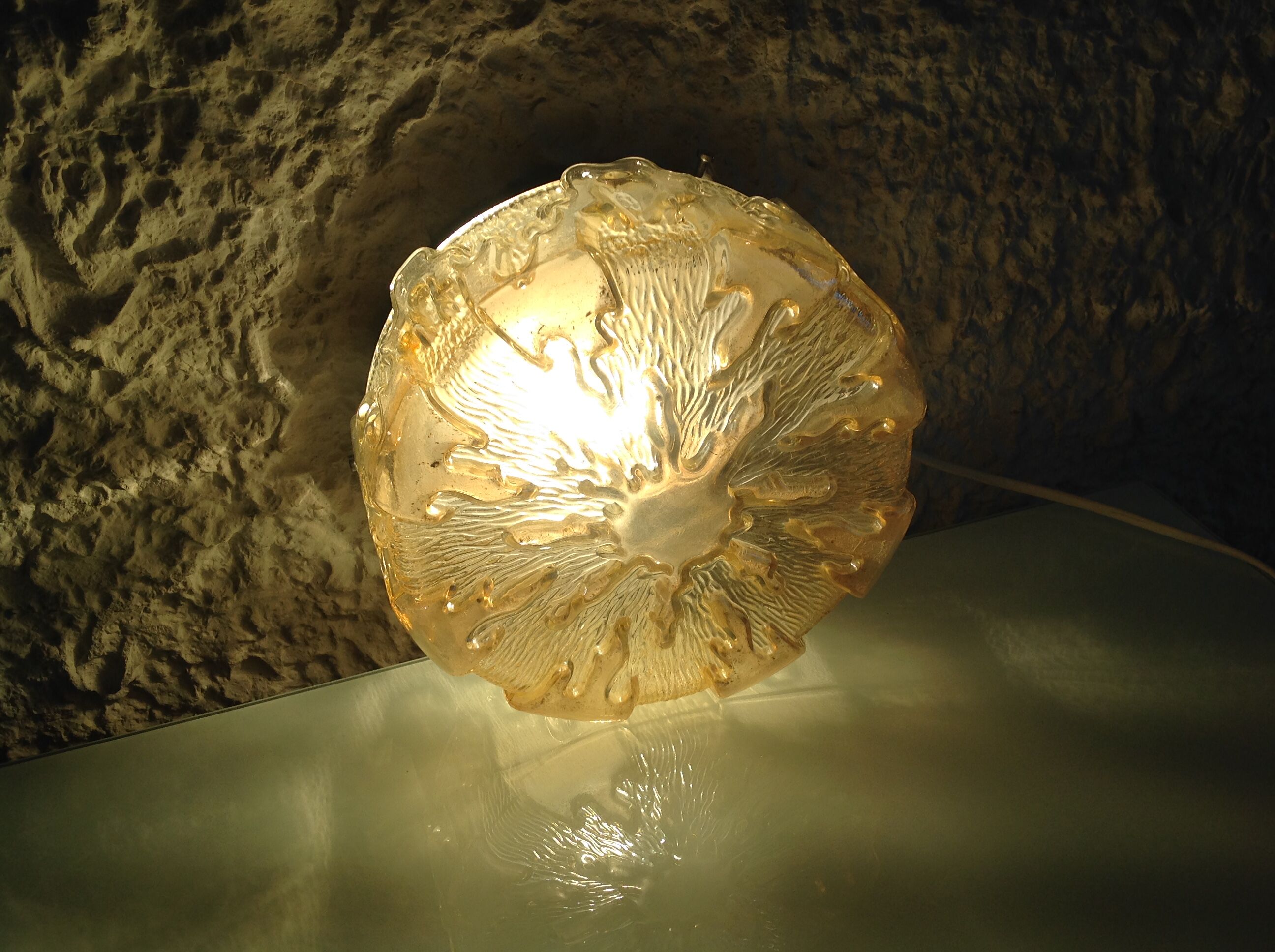 Round ceiling light vintage glass