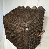 Coffre art populaire tramp art époque 19 éme