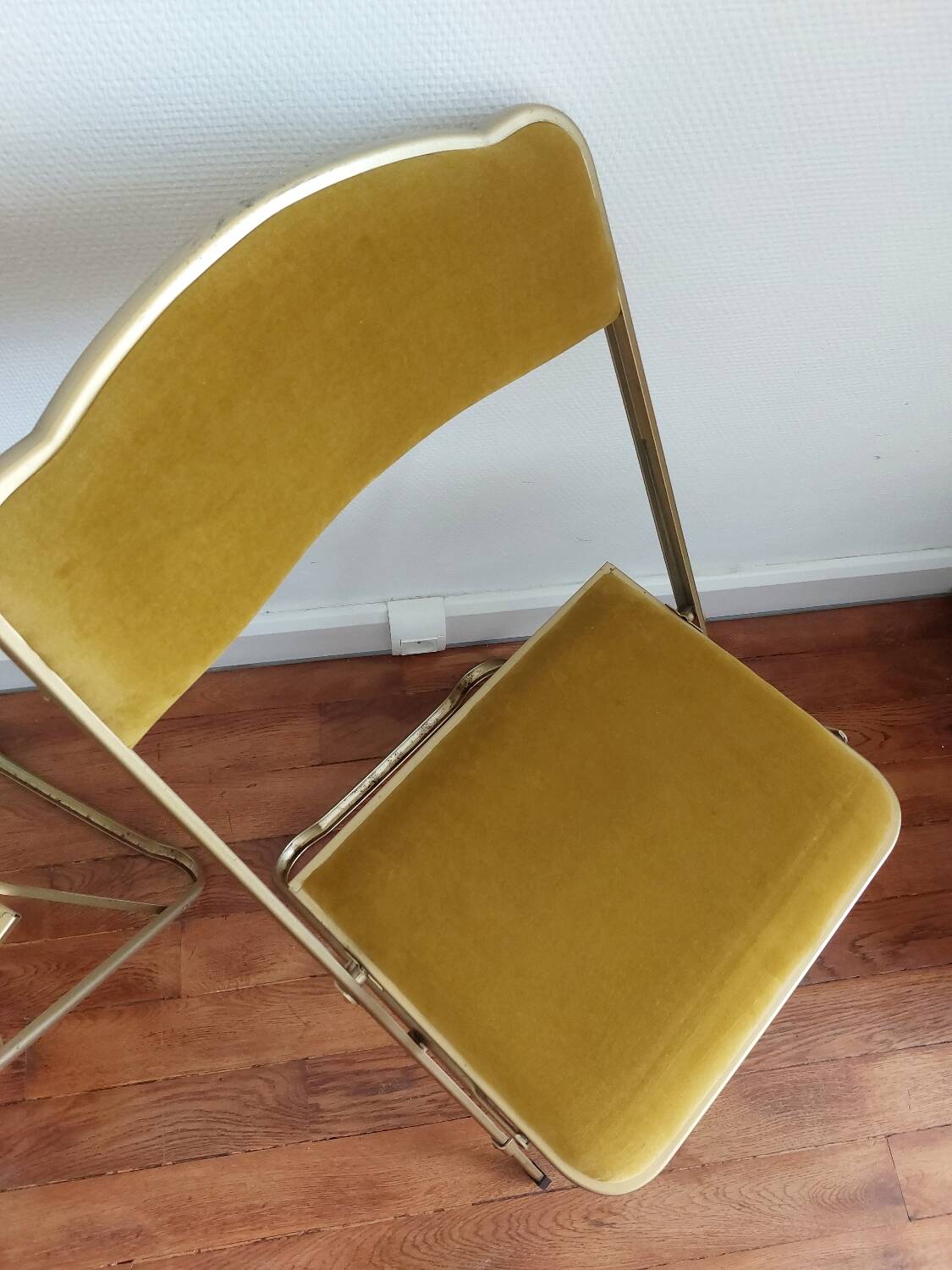 Lot de 2 chaises pliantes en velours