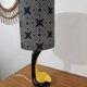 Lampe céramique vintage forme libre Jaune et Noir