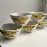 set of 5 coffee cups Badonviller 30-40s