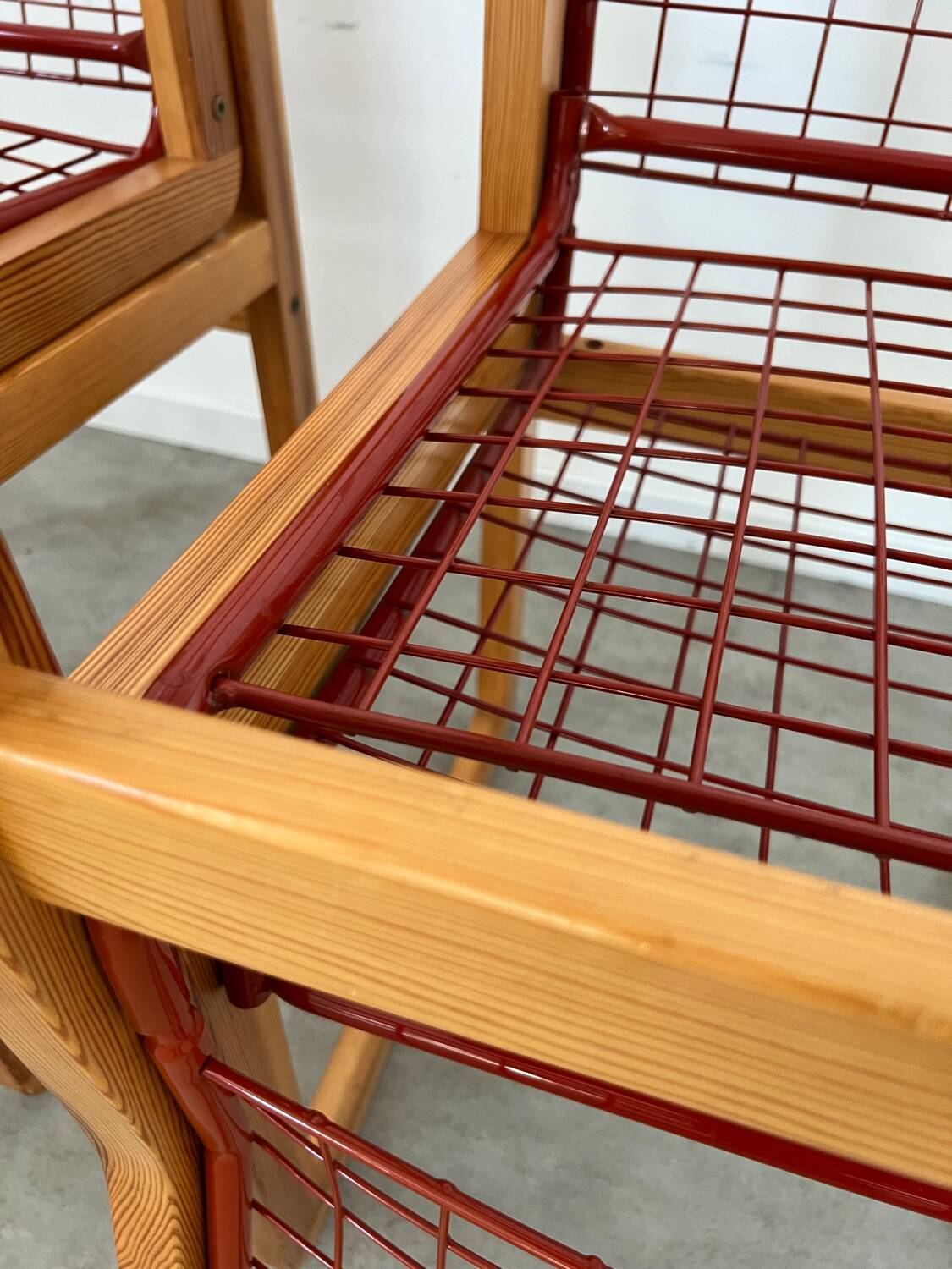 Lot 4 chaises  design Knut et Marianne Hagberg pour Ikea 1982 vintage métal et bois