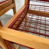 Lot of 4 Knut and Marianne Hagberg designer chairs for Ikea 1982 vintage metal and wood